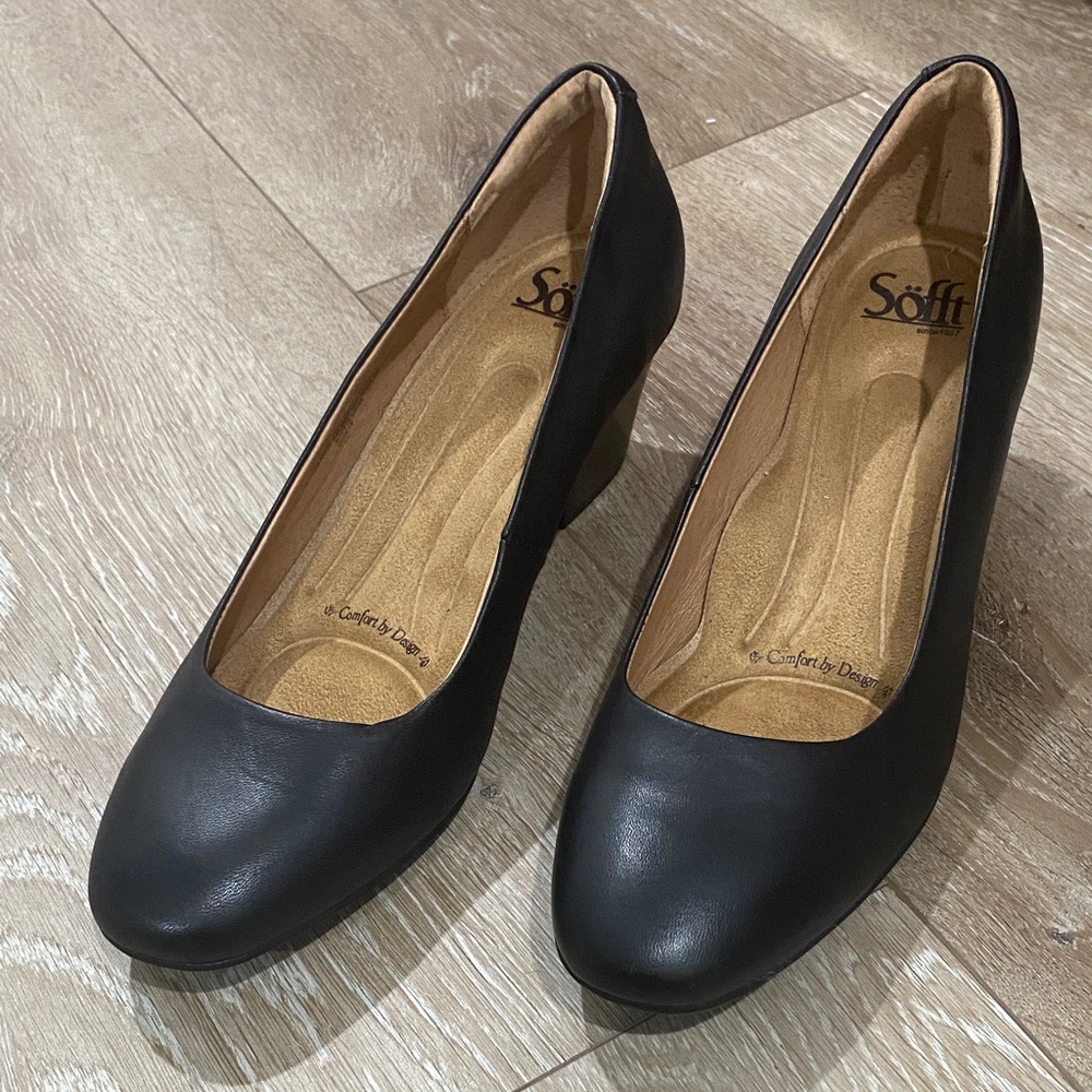 Sofft Black Leather Heels
